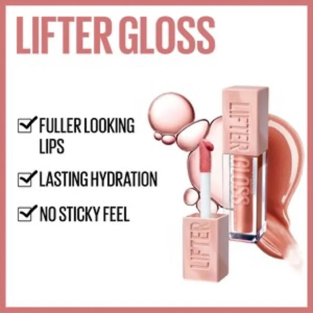 5/$25💜 Maybelline Lifter Gloss Lip Gloss with Hyaluronic Acid in Moon